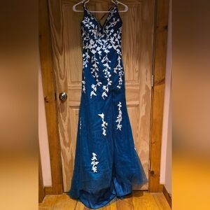 NWT teal prom dress